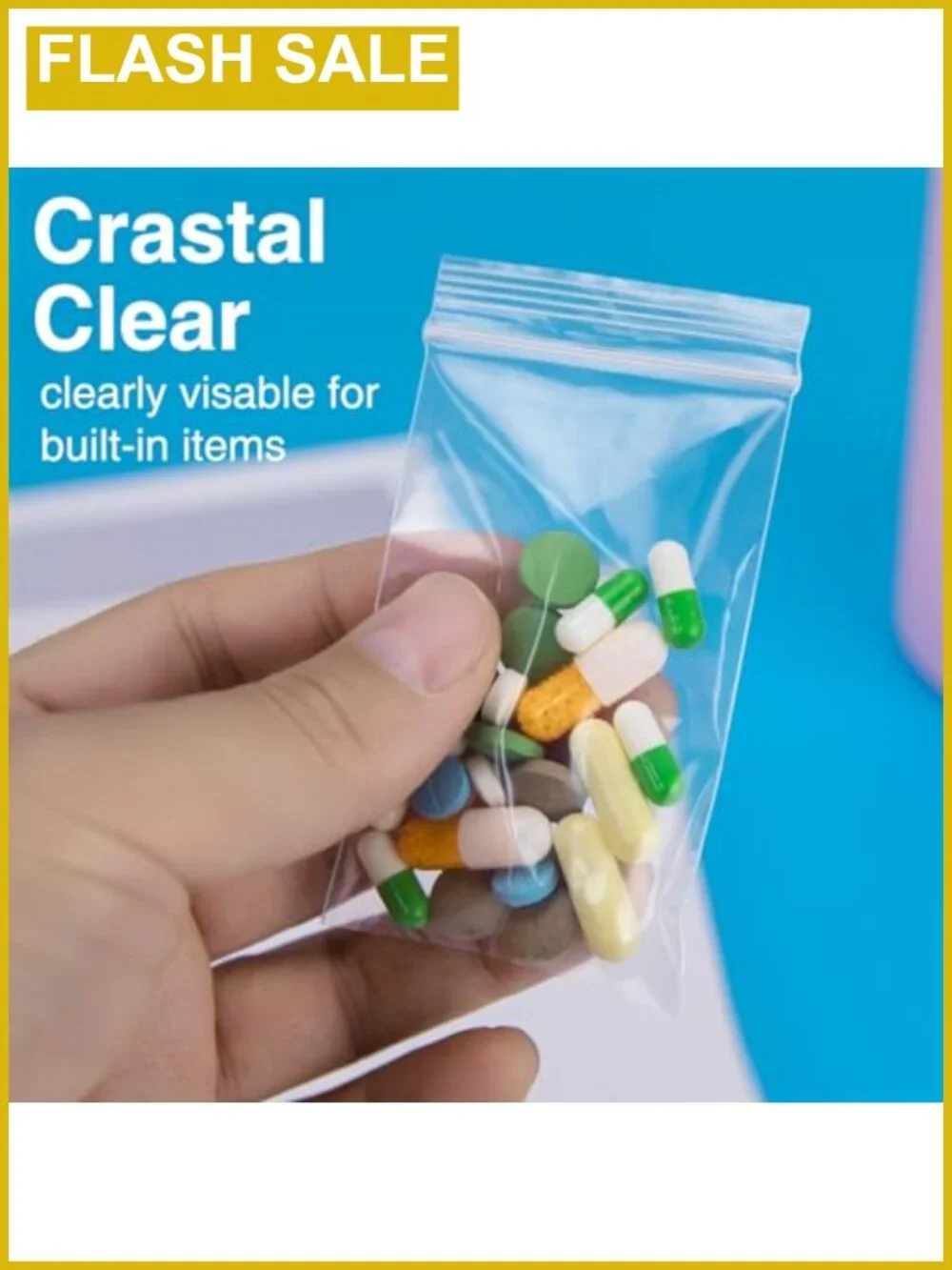 1200 Pcs 2x3 Clear Zip Bags, 2 mil Thick, LDPE Plastic, for Jewelry Food Storage